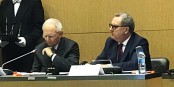 Hier, Wolfgang Schäuble et Richard Ferrand ont signé l'accord instaurant un "Parlement Franco-Allemand". Foto: Courtesy Sylvain Waserman