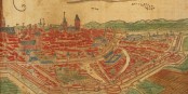 So sah der Kartograph Sebastian Münster das mittelalterliche Strassburg... Foto: Sebastian Münster / Wikimedia Commons / PD