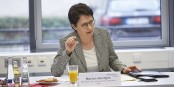 Ministerin Marion Gentges bei ihrem Arbeitssbesuch in Offenburg. Foto: Agentur für Arbeit Offenburg