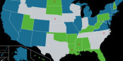 Dans les états américains en bleu, le cannabis est déjà légalisé. Foto: Lokal_Profil / Wikimedia Commons / CC-BY-SA 2.5
