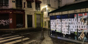 Collage au sujet de l'affaire Gabriel Matzneff, place Saint-André-des-Arts, au croisement avec la rue Hautefeuille (Paris, 6e), début janvier 2020. Foto: Polymagou / WikimediaCommons / CC-BY-SA 4.0int