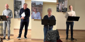 Pendant la lecture. De gauche à droite - Christophe Sobottka, Jean-François Laville, Anne Mardon, Barbara Jung. Foto: privée